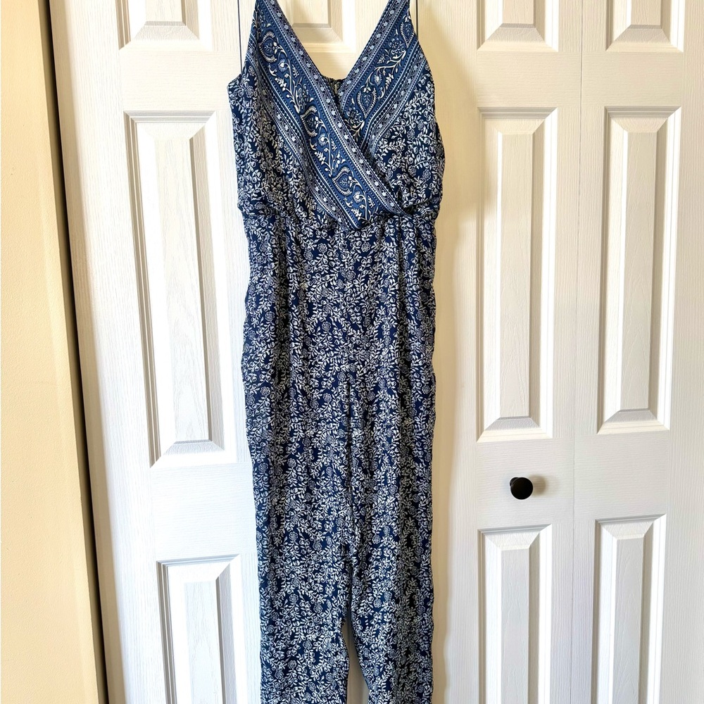 Blue Patterned Jumpsuit - image 7